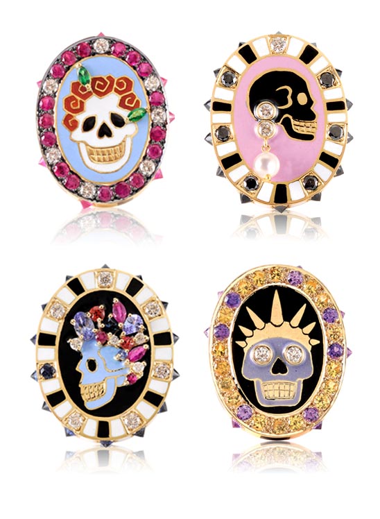 Holly Dyment Momento Mori skull rings adorn london jewelry trends blog